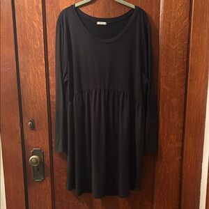Black Long Sleeve Babydoll style Dress